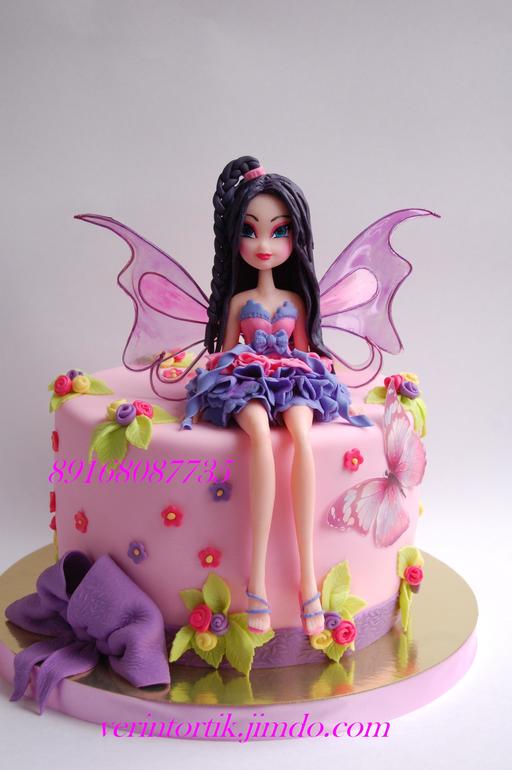 Торт с куклой Винкс Муза.