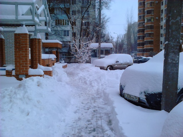 А в Волгоград пришла зима...