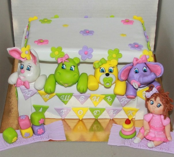 Торт коробка игрушек