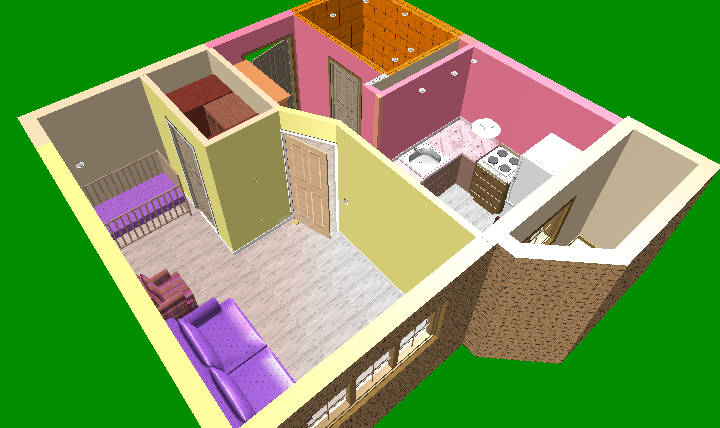 Маленькая однушка для троих.