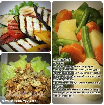 Старт 14 апреля, меню на воскресенье и отчет за субботу