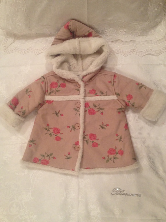 легкая искусственная дубленка, размер 12 мес., цена 1000 руб.