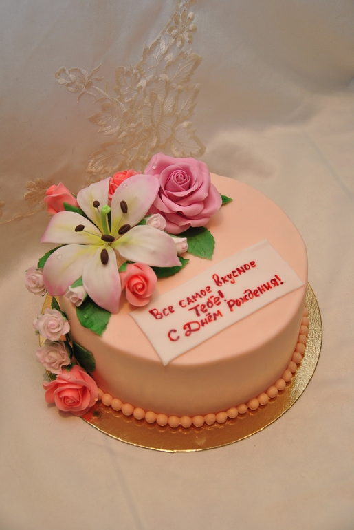 Торт с цветами