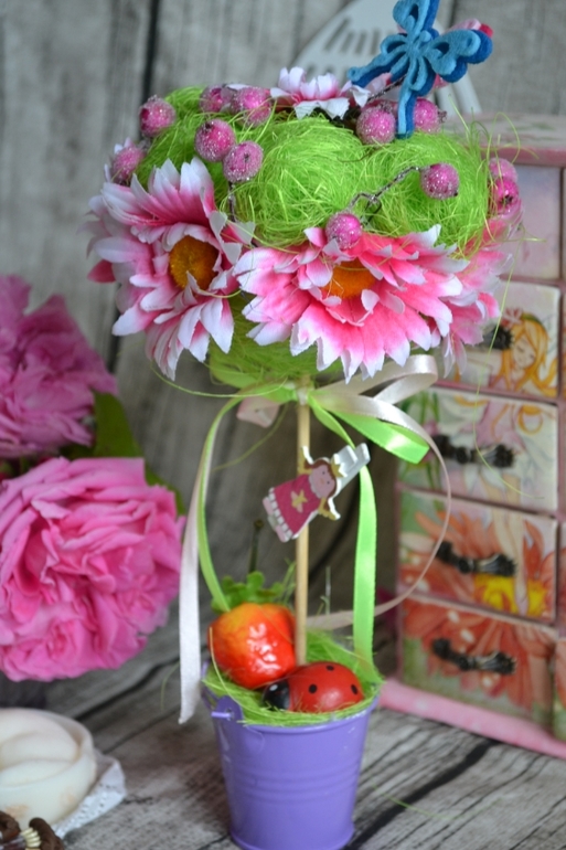 Нежный и Яркий мини топиарий)))