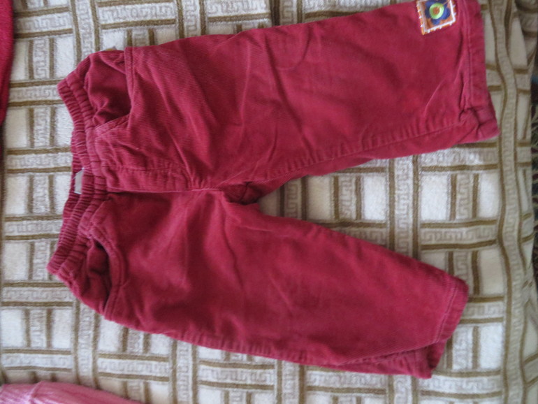 Теплый и милый комплект флис пуловер + брюки. Р-р 80-92