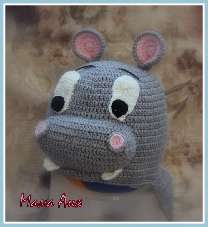 Шапочка "Бегемотик"