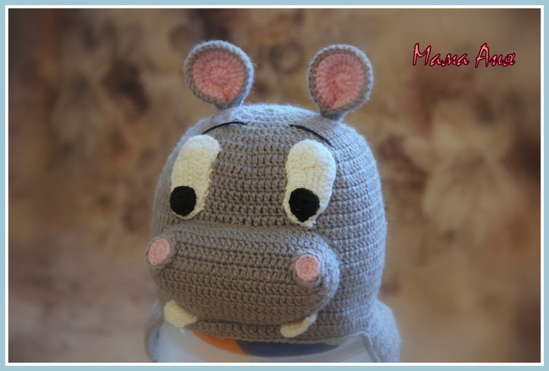 Шапочка "Бегемотик"