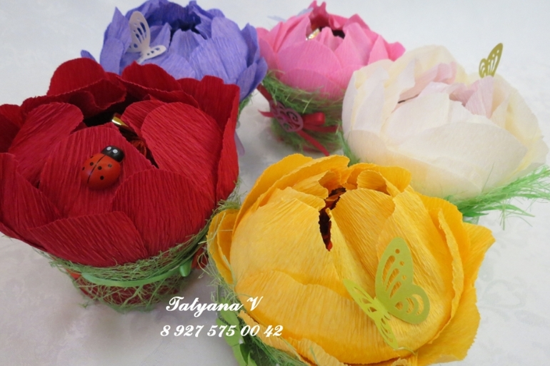 Конфетницы и просто букеты