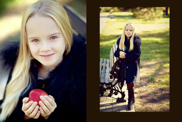 Еще не много осенних фоточек с маленькими куколками))